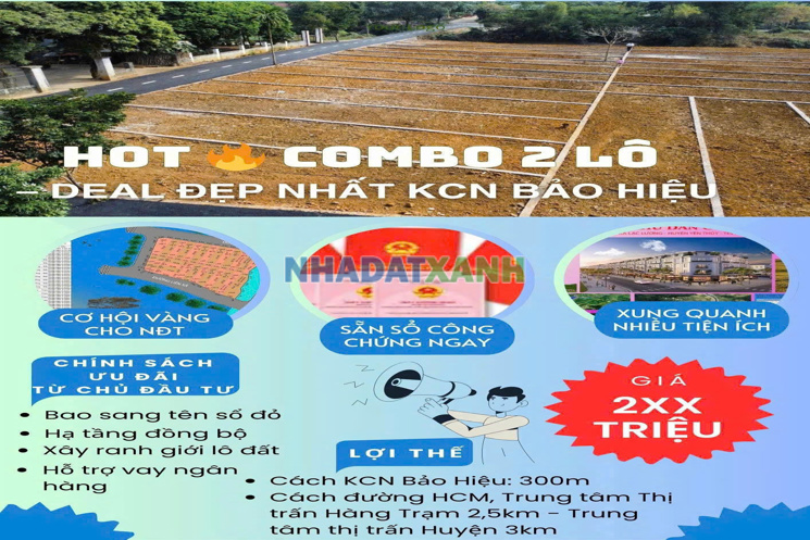 🔥 CHỐT NGAY – 3 LÔ ĐẤT CUỐI CÙNG GIÁP KCN BẢO HIỆU – GIÁ SIÊU RẺ CHỈ TỪ 2XX TRIỆU